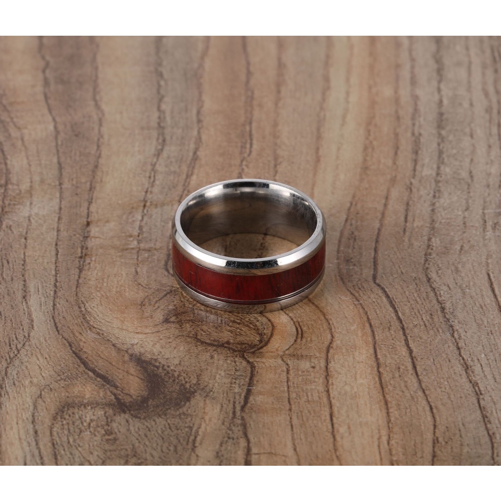 Nhẫn Nam Nữ Bạc Đẹp Cá Tính Unisex HipHop Basic Ngầu Trơn Nam Redwood Ring Lucifer Store Nhẫn Titan Không Gỉ - Redwood