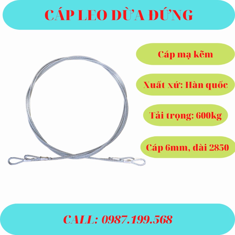 Dây cáp leo dừa kiểu đứng