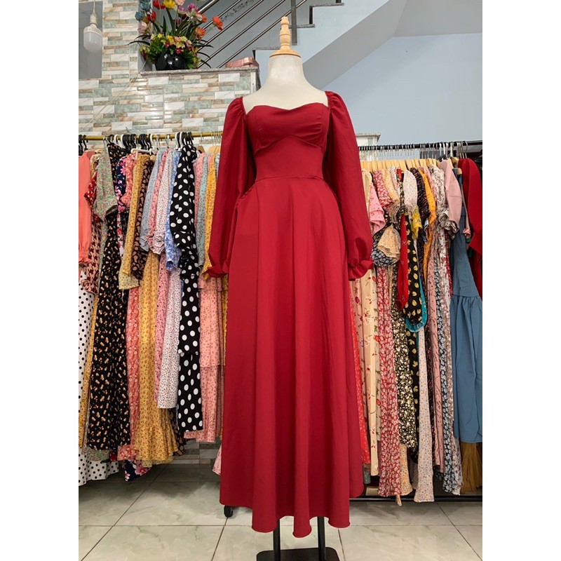 Váy Matxi cúp ngực tay dài có đệm ngực | BigBuy360 - bigbuy360.vn