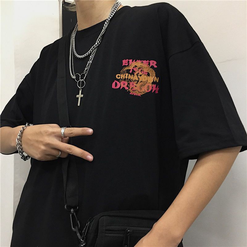 Áo Thun Tay Lỡ 100% Cotton Form Rộng Nam Nữ Unisex Ulzzang