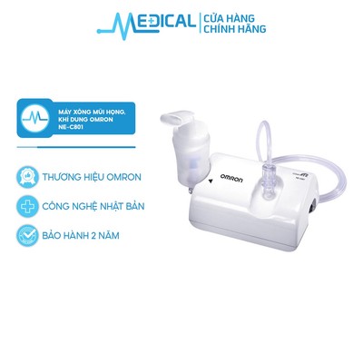 Máy xông mũi họng, khí dung OMRON Ne-C801/Ne-C810 cho trẻ em và người lớn bảo hành 2 năm - MEDICAL