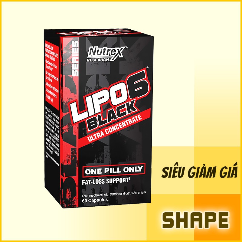 Viên Uống Đốt Mỡ Cao Cấp | Nutrex Lipo-6 Black Ultra Concentrade (60 Viên) - Chính Hãng The Shape