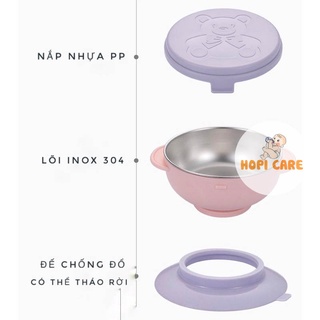 Bát ăn dặm chống đổ chống lật an toàn cho bé