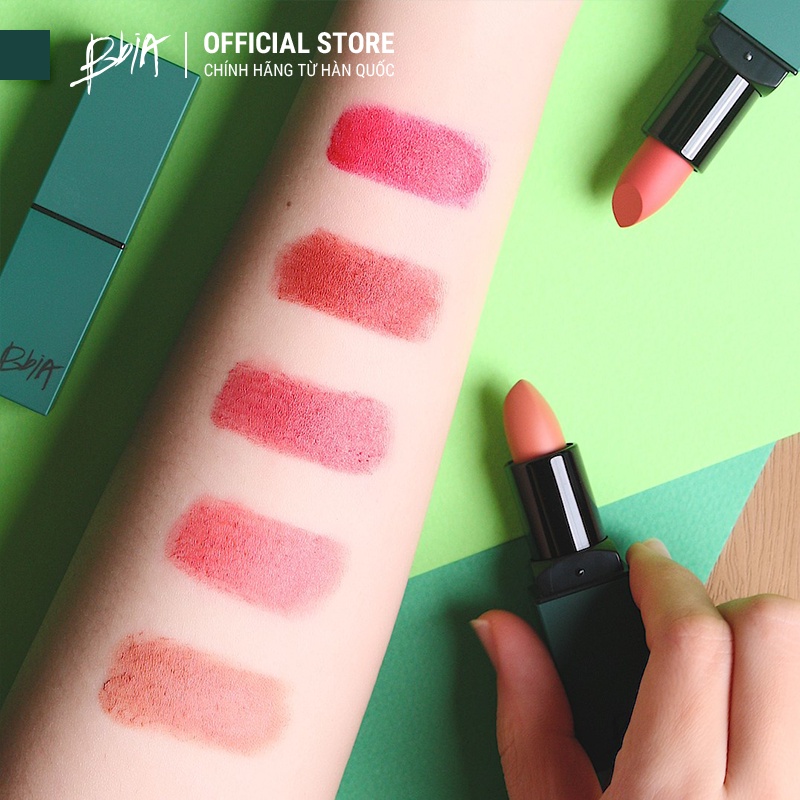 Son Thỏi Lì Bbia Last Lipstick Version 2 - 08 Active (Màu Hoa Hồng Khô) 3.5g - Bbia Offical Store