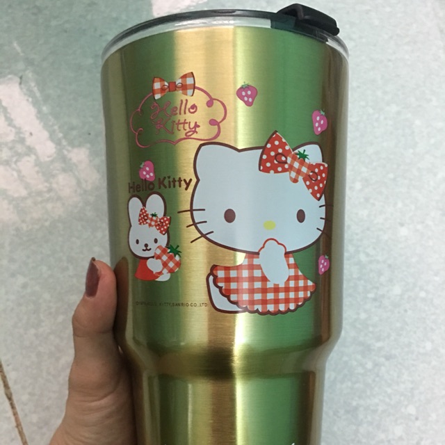 Ly kitty vàng đồng