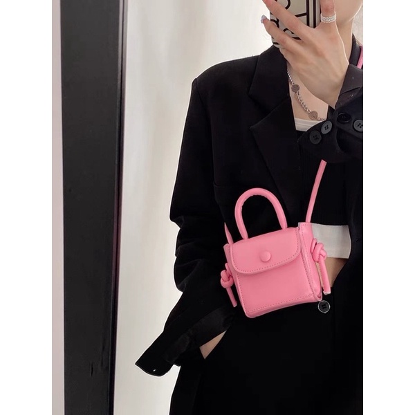 Túi mini vuông basic siêu xinh dễ phối đồ da PU túi chéo xách tay phong cách hàn quốc teen