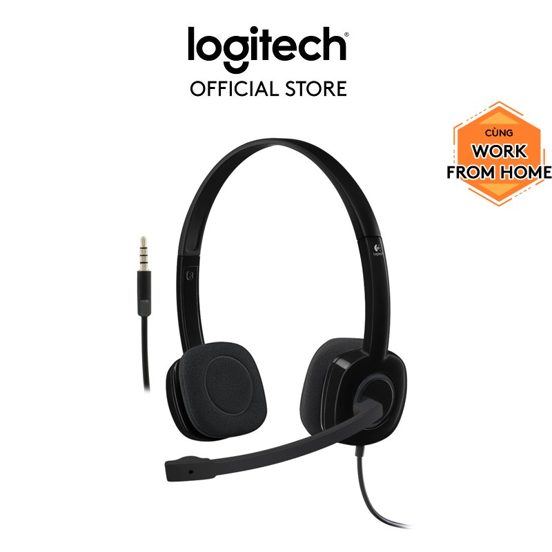 Tai nghe chụp tai Logitech H151 - 1 jack 3.5mm, Mic khử giảm tiếng ồn, âm thanh nổi