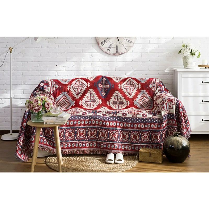 Thảm thổ cẩm trải sàn , Khăn phủ sofa , chăn đắp thư giãn , dercor