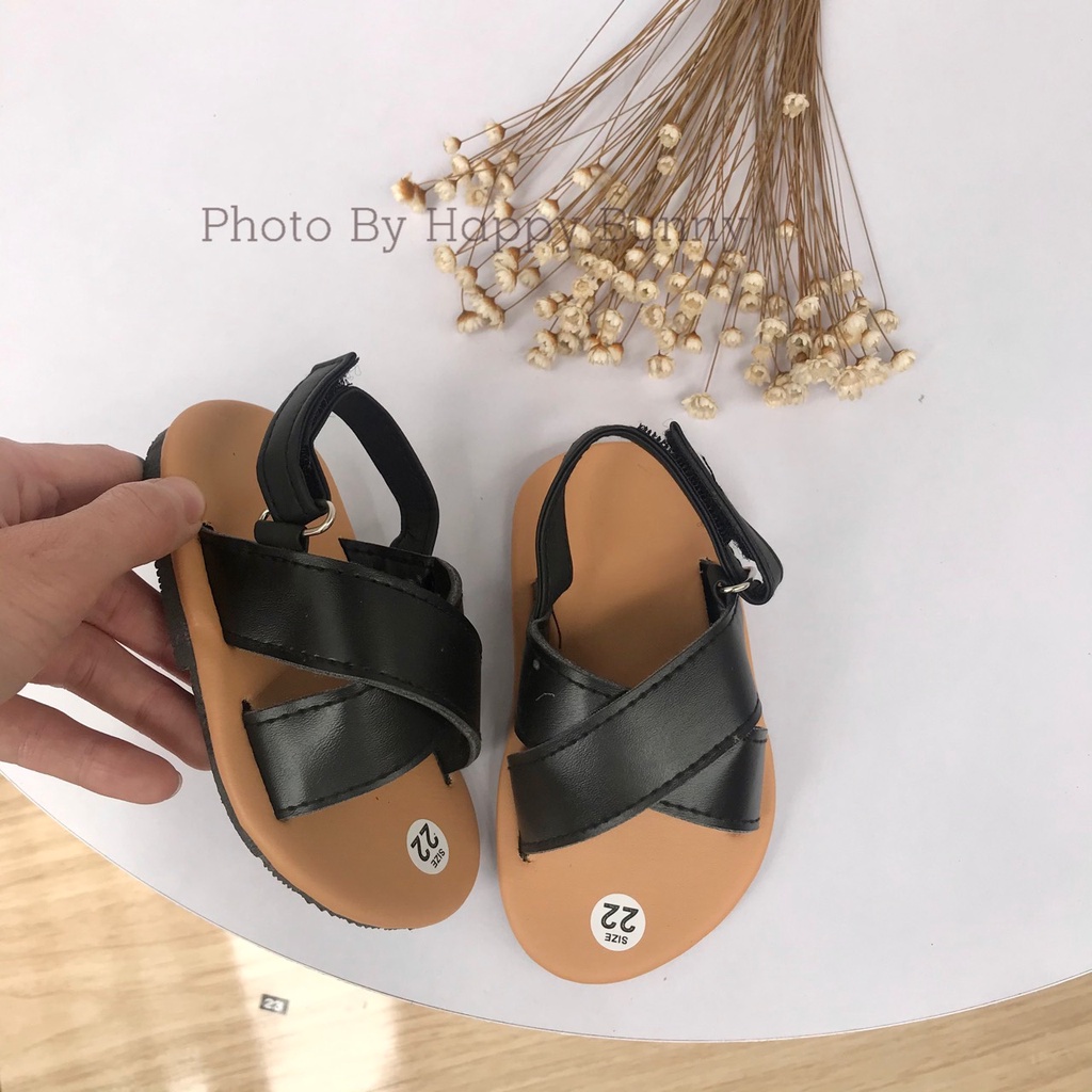 Ảnh thật Dép Quai Hậu Sandal Quai Chéo Đế Chống Trơn Trượt Cho Bé Trai Bé Gái KB001