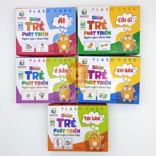 Bộ thẻ học Flashcards 5 chủ đề phát triển ngôn ngữ và giao tiếp cho bé theo phương pháp Glenn Doman _ KB69