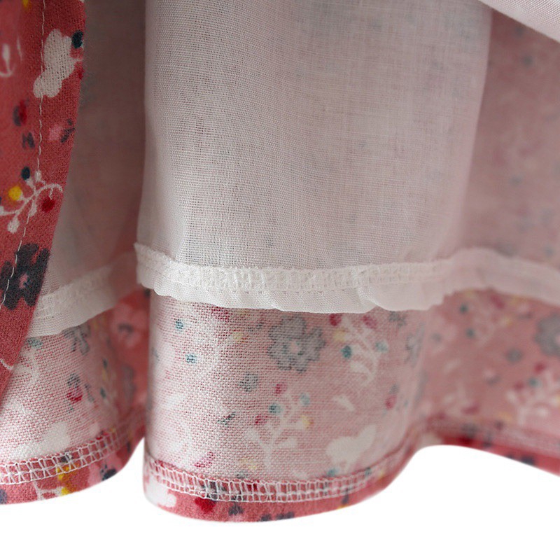 Đầm cotton dài tay xinh xắn cho bé gái