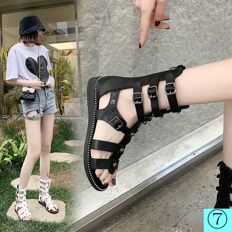 Sandal Hở Ngón Đế Bằng Thiết Kế Dây Đan Chéo Phong Cách Âu Mỹ Thời Trang Mùa Hè Mới Cho Nữ