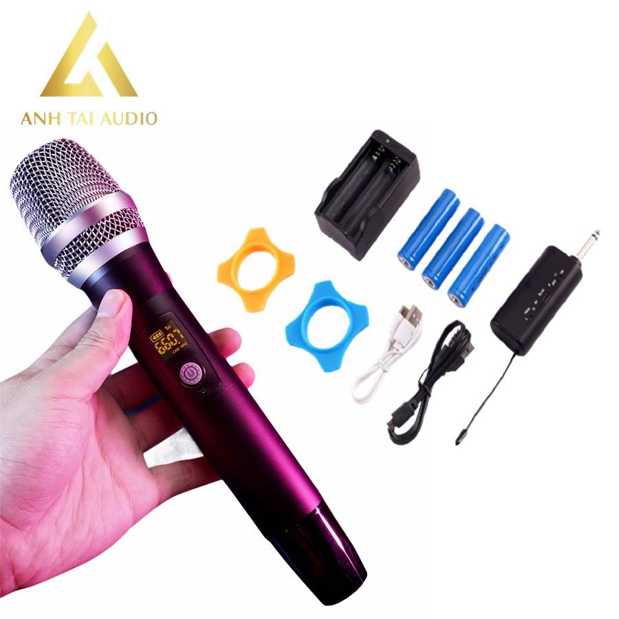 Micro không dây karaoke trên oto, Míc hát karaoke trên xe chất lượng cao giá rẻ, anh tài audio
