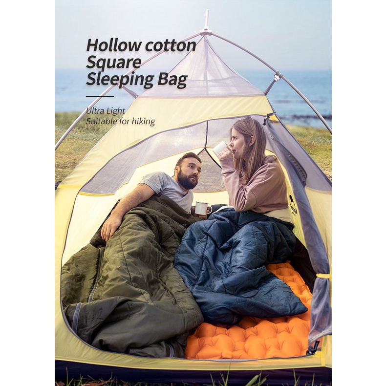 Túi ngủ cá nhân giữ ấm cao cấp Naturehike, túi ngủ cắm trại ngoài trời, văn phòng di động nhỏ gọn