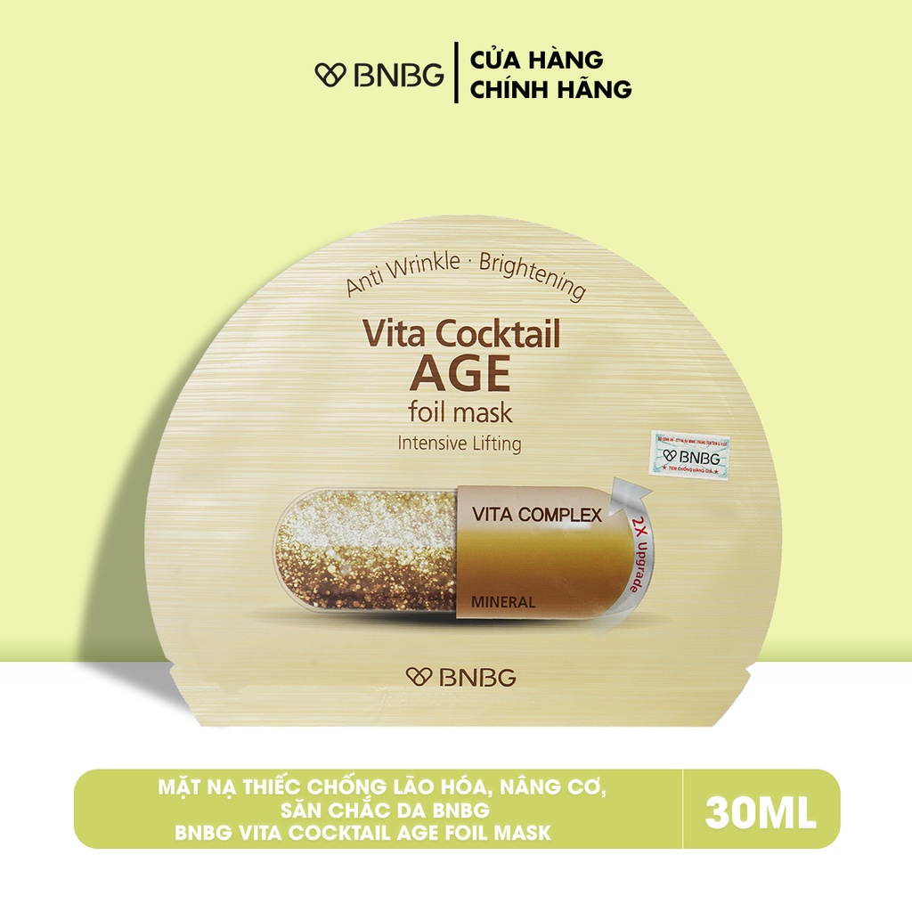 Mặt Nạ BNBG Thiếc Dưỡng Da Chuyên Sâu Vita Cocktail Foil Mask