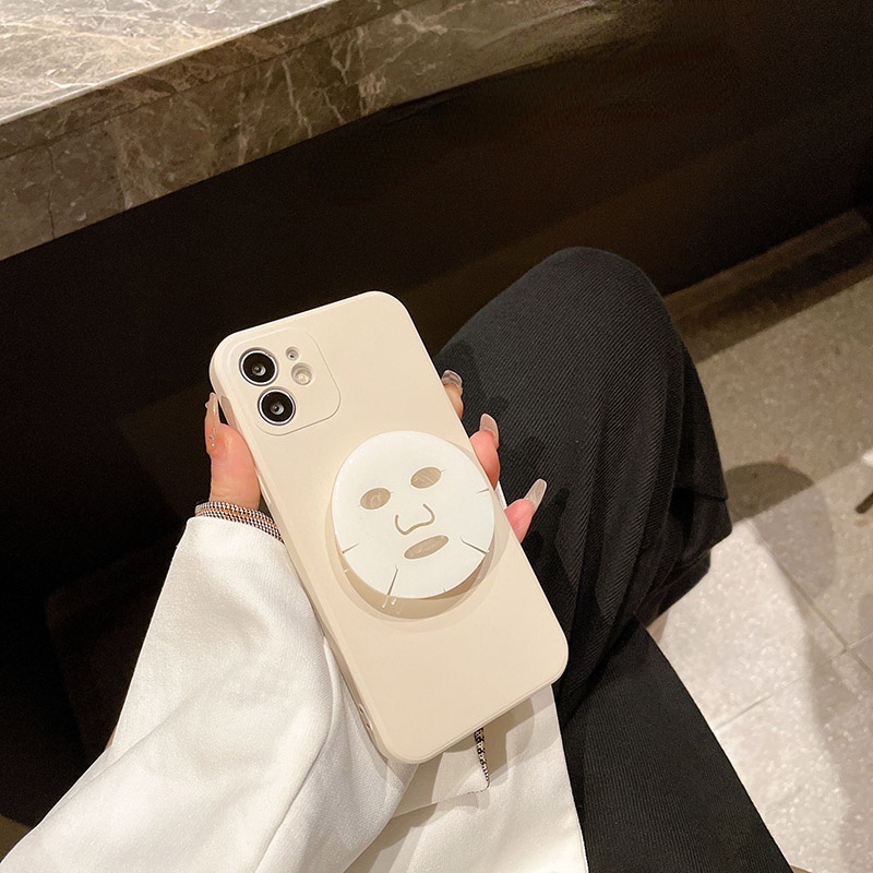 Ốp điện thoại mềm hình mặt nạ 3D có giá đỡ cho Samsung A21 A31 A41 S6 S7 EDGE S8 S9 PLUS S10 LITE S20 FE S21 ULTRA