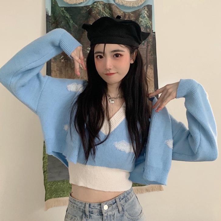 Áo lửng hai dây QADCOL/ Áo khoác cardigan QADCOL thời trang dành cho nữ