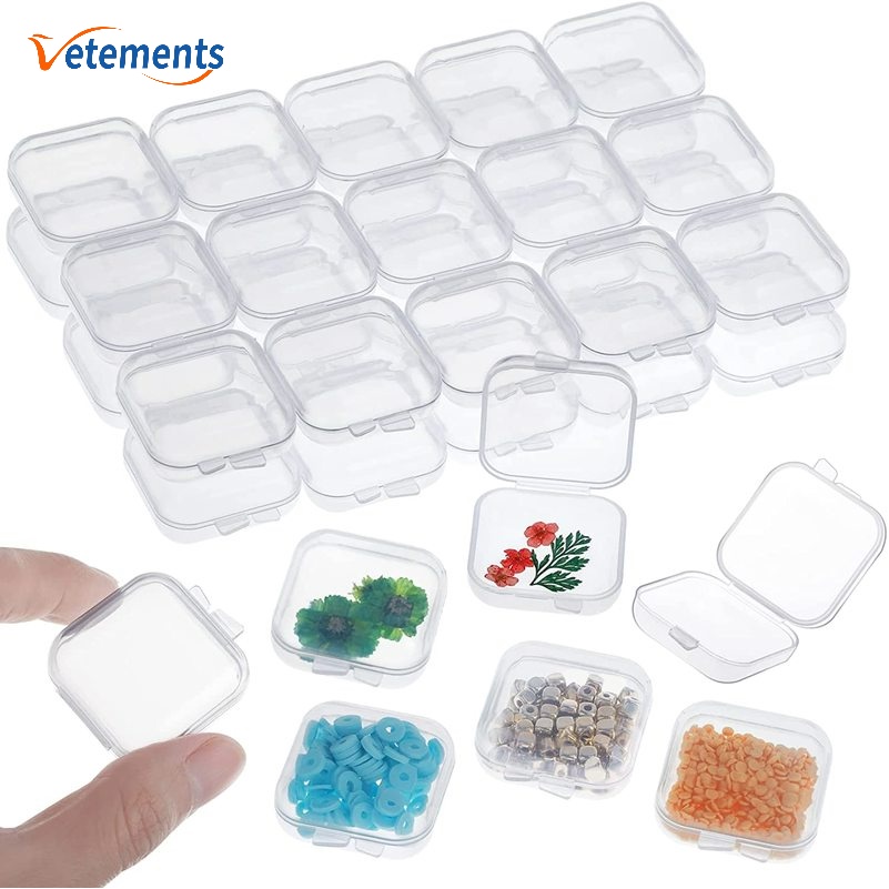 1 Hộp Nhựa Mini Trong Suốt Đựng Trang Sức