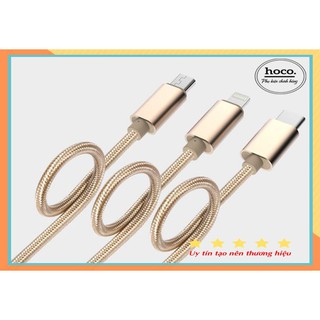 Cáp Sạc Dây Dù 3 Đầu Lightning + Micro + Type-C Hoco X2