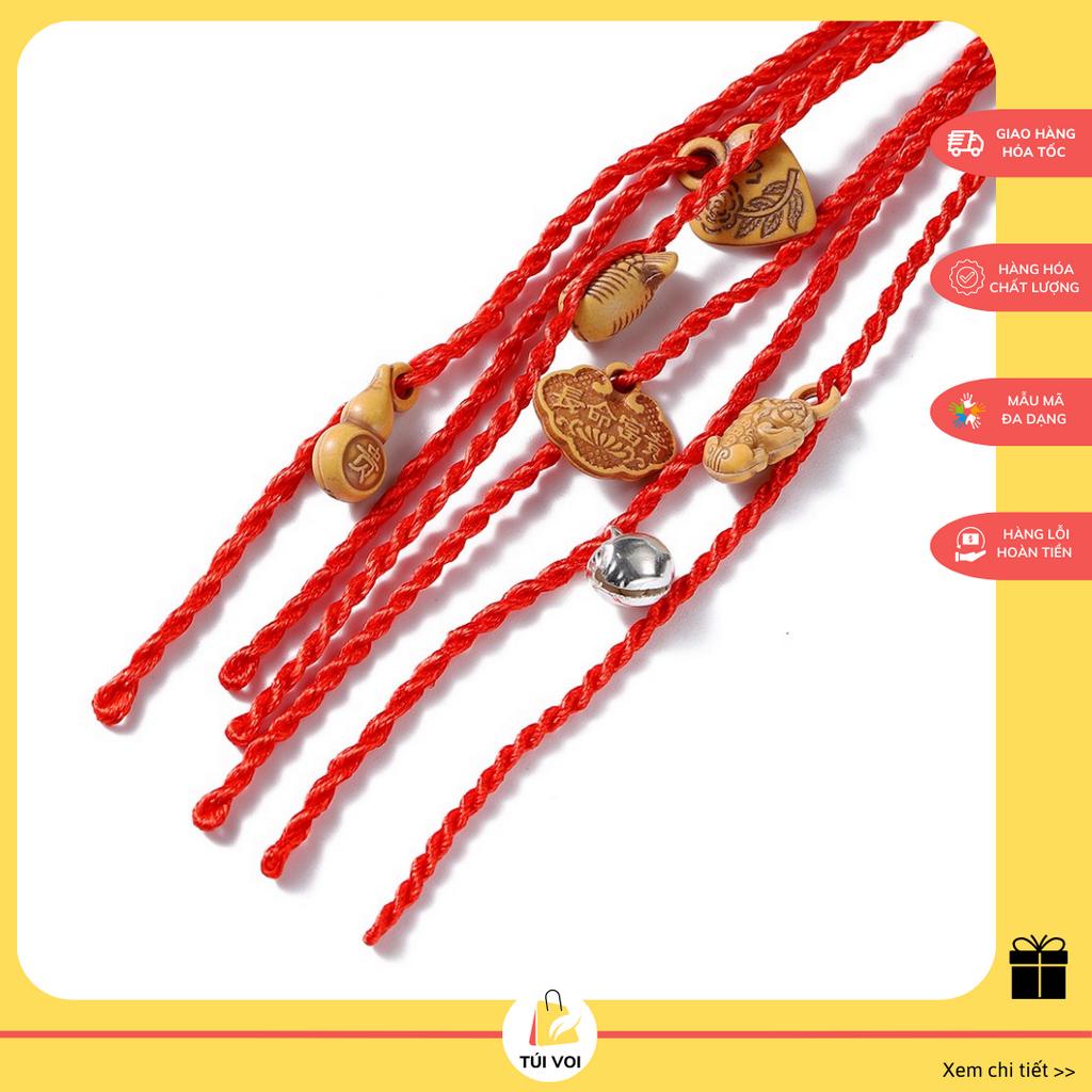 Vòng tay chỉ đỏ may mắn nhiều hình trẻ trung dễ thương đeo lẻ, cặp đôi, bạn bè...