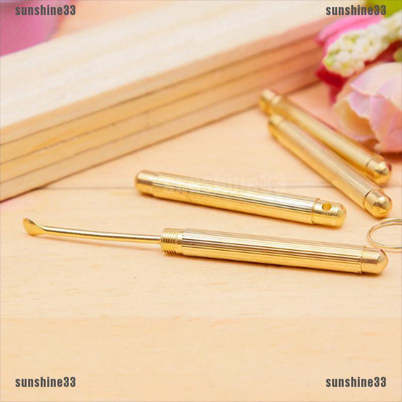 [Hàng mới về] Dụng cụ lấy ráy tai màu vàng kim xếp gọn