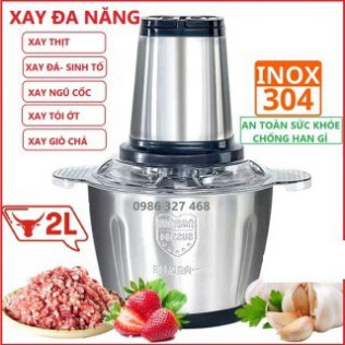 MÁY XAY THỊT ĐA NĂNG CỐI INOX 4 LƯỠI 2 LÍT .