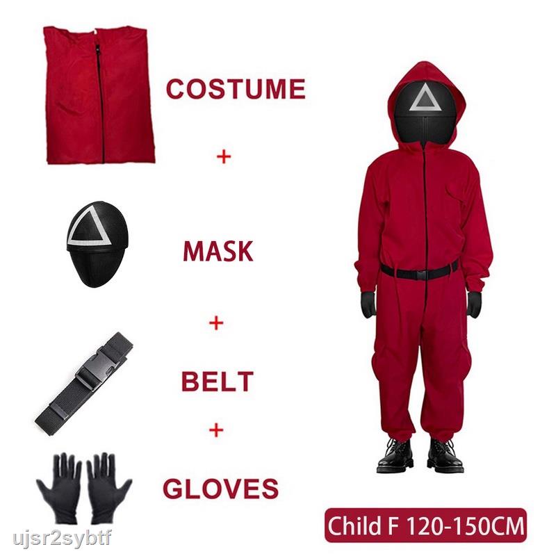 Mới Mặt nạ/ bộ trang phục hóa trang tùy chọn họa tiết trò chơi con mực dành cho tiệc Halloween của trẻ em