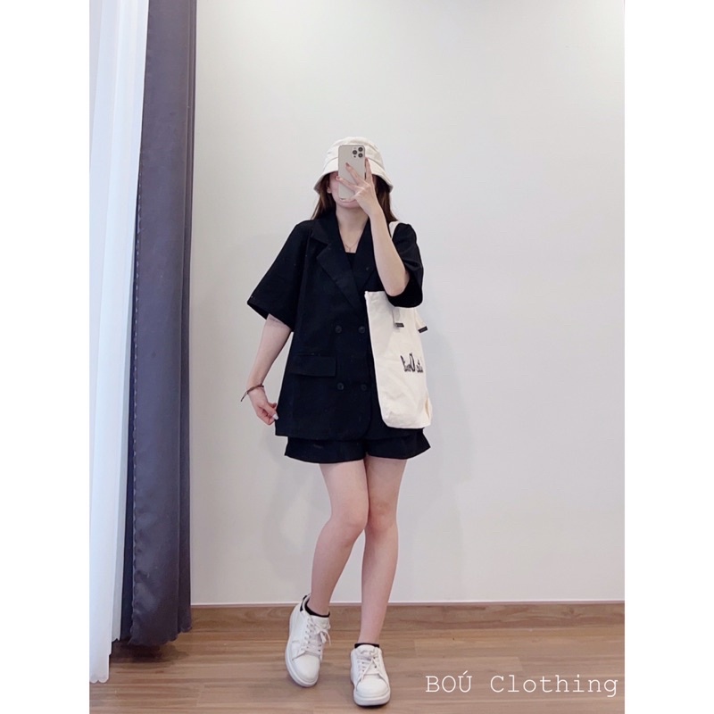 Set áo vest + quần short chất đẹp thời trang, năng động dành cho nữ (Ảnh thật)