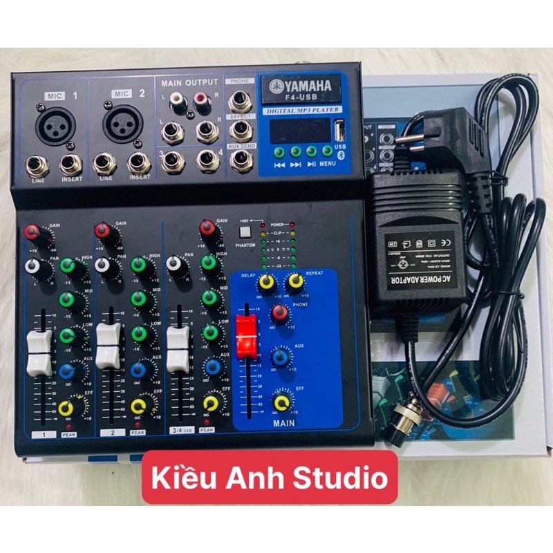 Mixer F4 USB bản 2021 âm thanh cực hay có bluetooth lấy nhạc