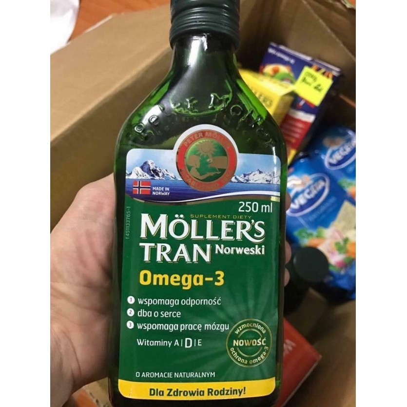 Dầu gan cá tuyết Moller's tran hương chanh hỗ trợ tăng cường miễn dịch, cải thiện thị lực, trí não (250ml)
