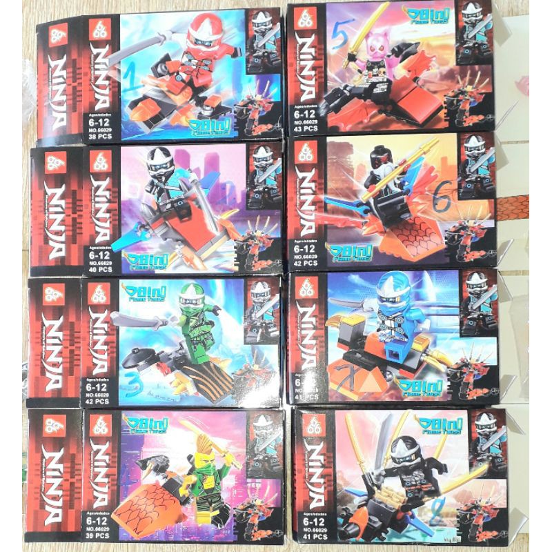 Lắp ráp 1 hộp LegoNinja Mãng Xà chúa 66029 có nhiều chi tiết bằng nhựa ABS