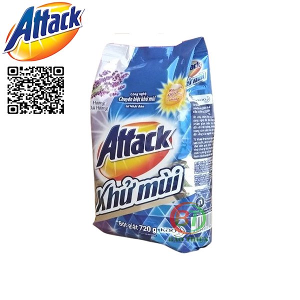 Bột giặt khử mùi diệt khuẩn Attack Nhật Bản gói 360g và 720g