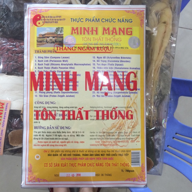 Thang thuốc minh mạng tôn thất thống thông hương