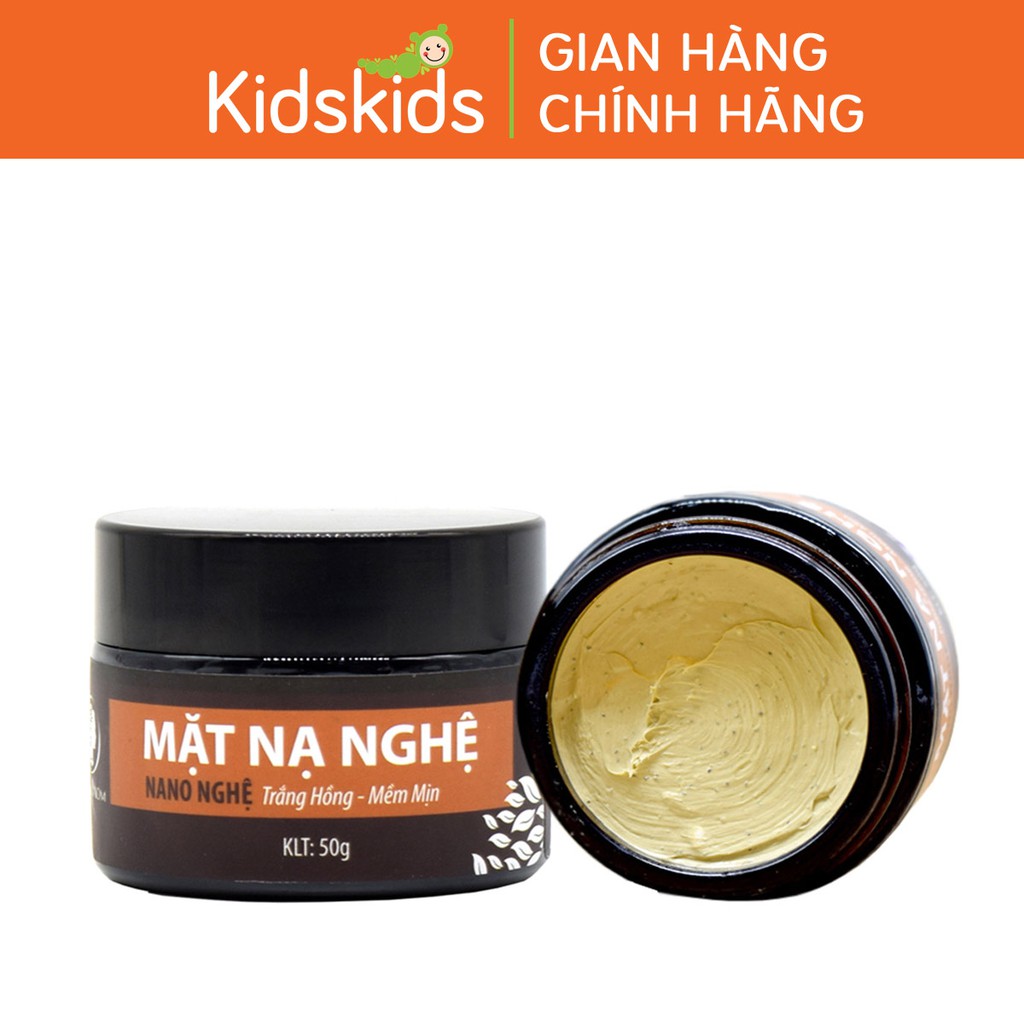 Mặt Nạ Nghệ Hữu Cơ Se Khít Chân Lông, Mờ Thâm, Liền Sẹo, Sáng Da Wonmom 50g