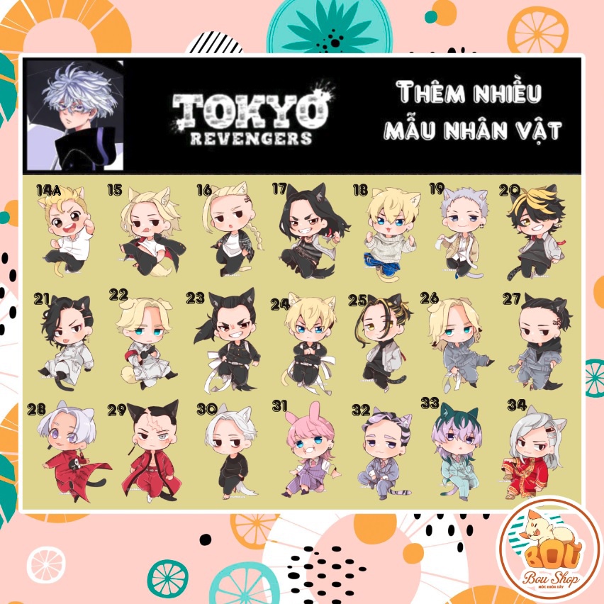 Móc khóa Acrylic Mica Tokyo Revengers - Kịch trường của Takemichi Anime theo yêu cầu Phần 2