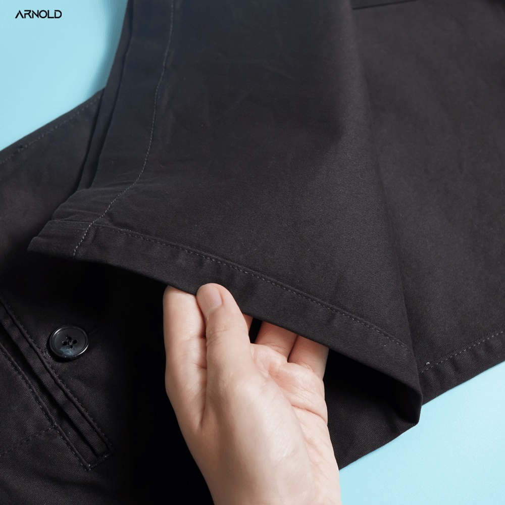 Quần short ngắn kaki nam ARNOLD màu trầm lịch lãm, trẻ trung, chất liệu kaki nhung cao cấp