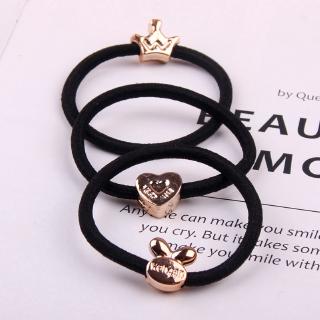 Dây Thun Cột Tóc Đen Trơn Thiết Kế Đơn Giản