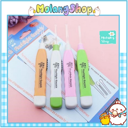 Lấy ráy tai có đèn 3 đầu - Dụng cụ vệ sinh tai tiện lợi Molangshop