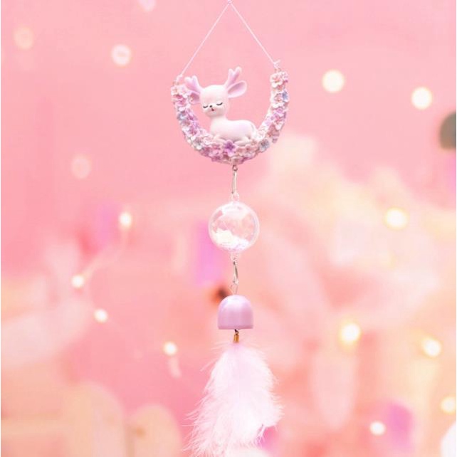 Chuông Gió Hình Nai Dễ Thương Treo Cửa Sổ Ban Công