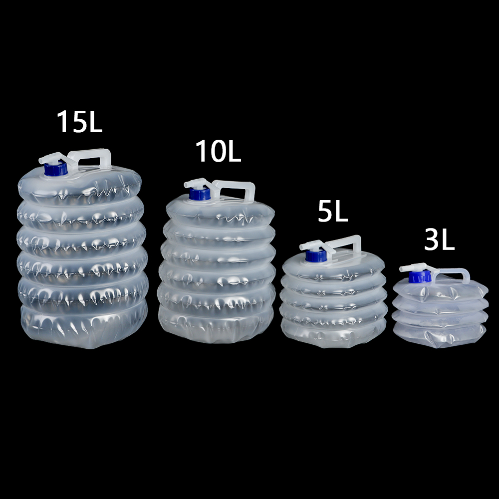 Túi đựng nước trong suốt có thể gấp gọn tiện lợi dung tích 3L/ 5L/ 10L/ 15L chất lượng cao