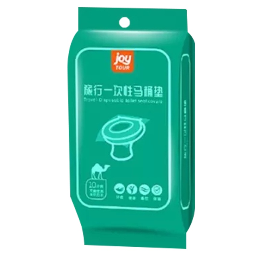 Set 10 Miếng Lót Bồn Cầu Dùng Một Lần Chống Thấm Nước Tiện Lợi Khi Đi Du Lịch