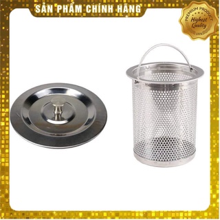 🍃🍃Giỏ lọc rác bồn rửa bát inox có nắp