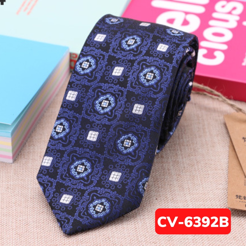 Cà vạt nam 6cm, Khăn cài túi áo vest cùng màu phong cách thời trang trẻ, dành cho chú rể, MC, dự tiệc, chụp ảnh CV-6392