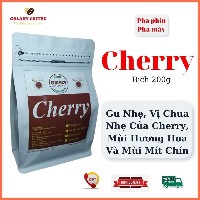 Cafe Cherry Galaxy Coffee Cafe Mít Rang Xay Gu Nhẹ Vị Chua Nhẹ Mùi Hương Hoa Và Mùi Mít Chín Gói 200g