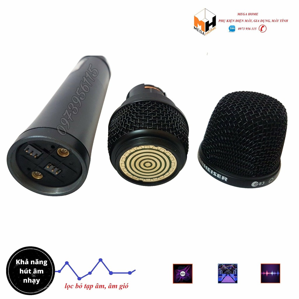 [Mã ELHACE giảm 4% đơn 300K] Mic karaoke có dây SENNHEISER hát Karaoke, hàng nhập khẩu chống hú rít, lọc bỏ tạp âm