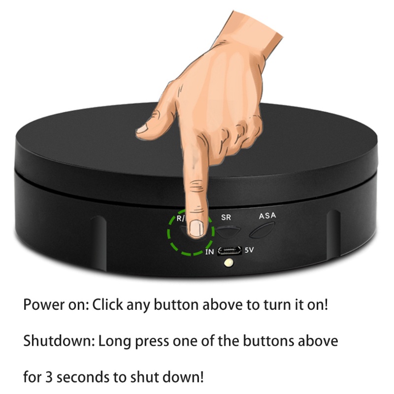 Giá Đỡ Trang Sức Điện Tử 3 Tốc Độ Có Thể Xoay Và Xoay Và Màn Hình Hiển Thị Dùng Pin Sạc USB