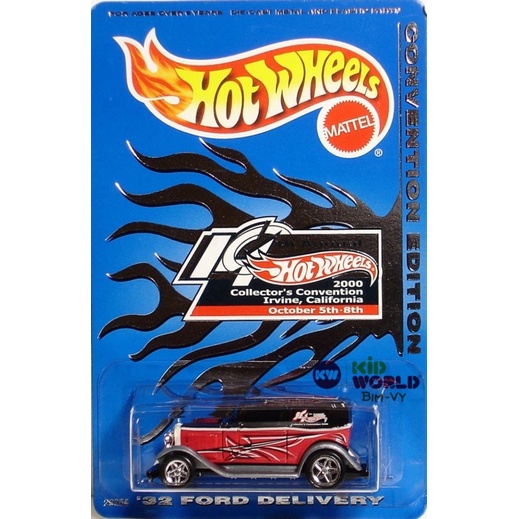 Xe mô hình Hot Wheels Convention Edition 14th Annual '32 Ford Delivery 29254, bánh cao su.