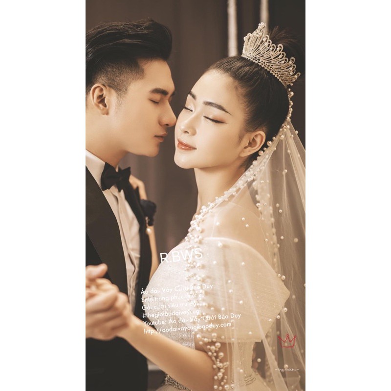 Voan lúp cô dâu hạt trai