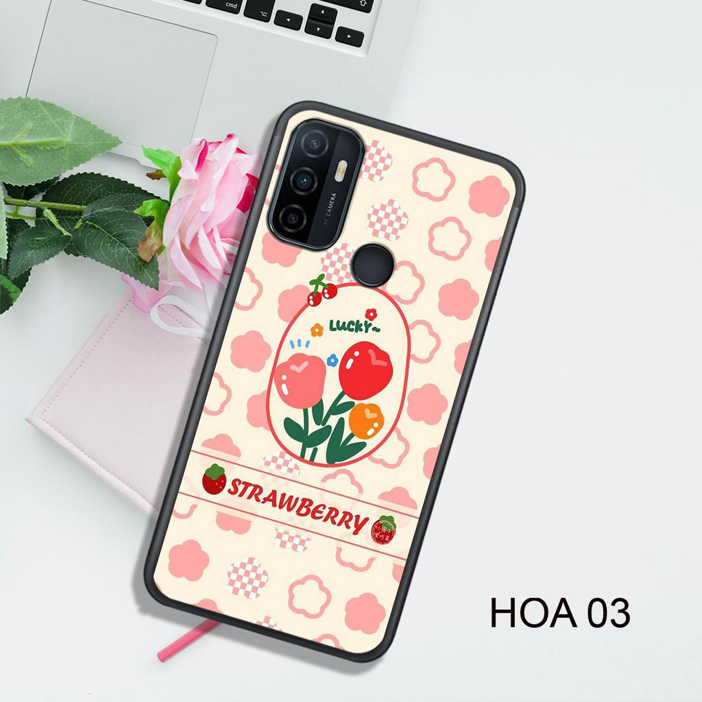Ốp Lưng  OPPO A15 - A52 - A53 - A92 - A94 - A95 4G - A95 5G , In Hình HOA, Màu Sắc Bắt Mắt.