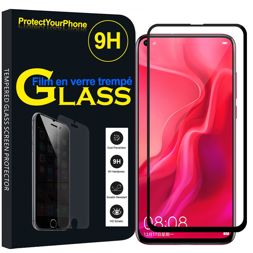 Cường lực Huawei Nova 4 9D Full toàn màn hình cao cấp, Kính Trong Ko Full, không chấm li ti